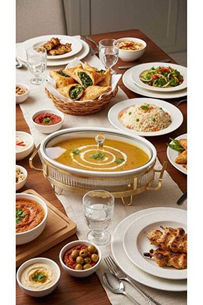 Generic سخان بوفية صحن تقديم الطعام بيضاوي 14.5 سم بتصميم فريد وأنيق