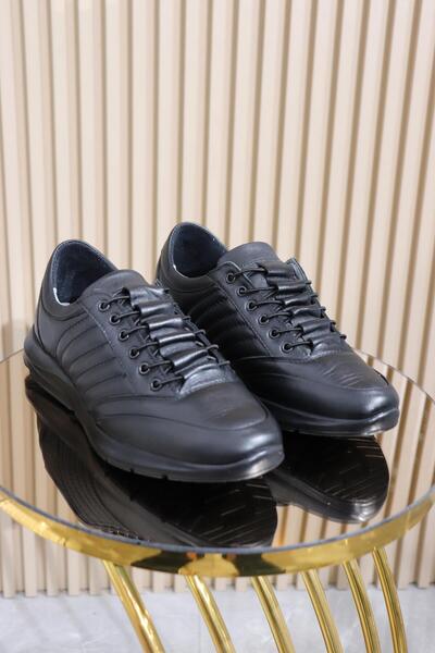 DERİ KABUSU Genuine Leather Embosed Men's Sports Shoes S-001