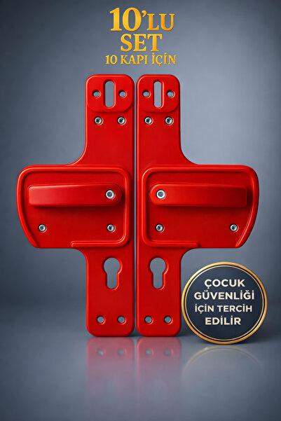 hilal kimya Bariyerli Kapı Kolu | Çocuk Güvenlikli |Okul ve Eğitim Alanları İçin Güvenli Seçim 1O LU PAKET