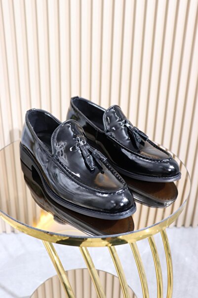 DERİ KABUSU حذاء رجالي من الجلد الطبيعي مزين بشراشيب K-005