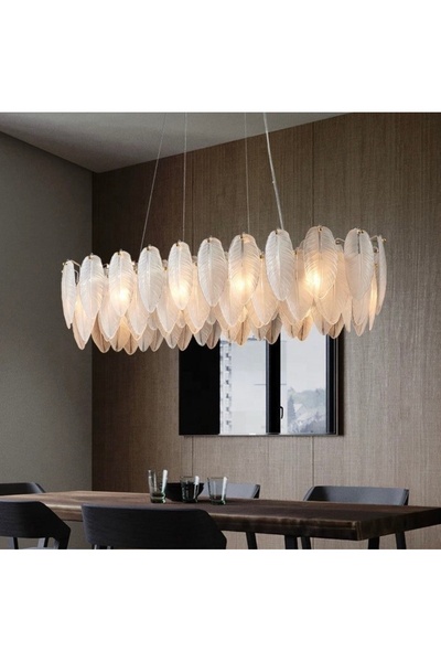 Cristalin Aydınlatma Modern Led Tüy Model Platin Avize
