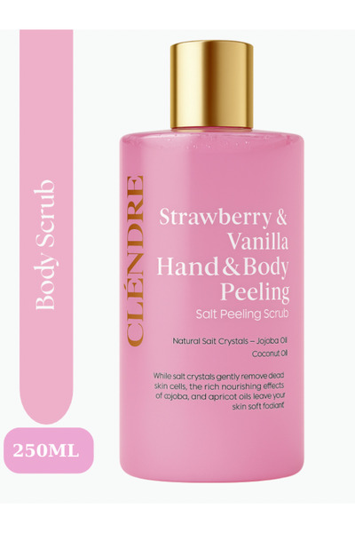 CLENDRE Çilek & Vanilya Vücut Scrub – Hindistan Cevizi Yağlı, Batık Karşıtı 2...