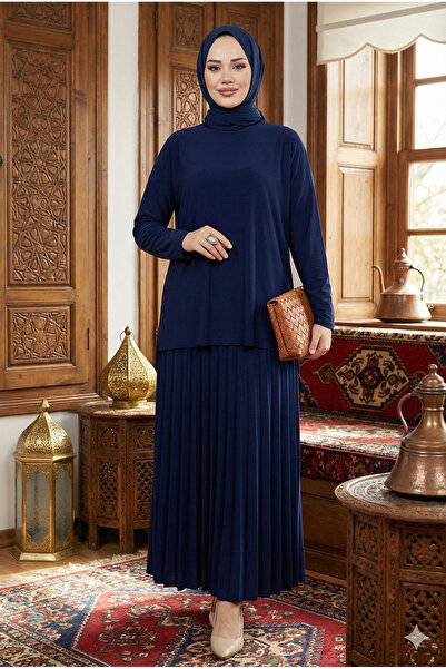 modamira Kadın Lacivert Sandy Büyük Beden Anne Davet Günlük Nişan Piliseli Uz...