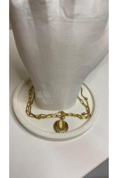 LOREA JEWELRY سوار سلسلة بتصميم صدفة البحر الذهبية