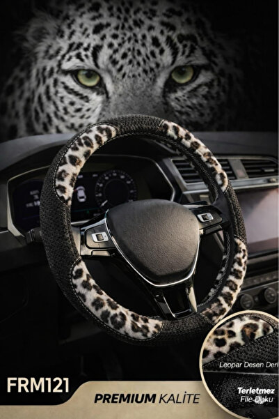 Form Leopar Geçmeli Oto Direksiyon Kılıfı 38cm %100 Yerli Üretim File/Leopar ...