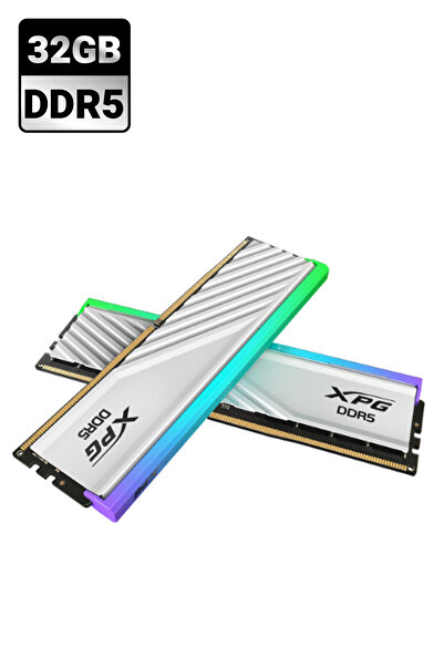 Adata ذاكرة XPG Lancer Blade RGB سعة 32 جيجابايت (2x16 جيجابايت) DDR5 بسرعة 6000 ميجاهرتز CL36 - أبيض