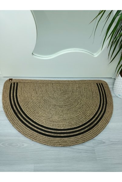 Sarda Design Half Moon Door Mat. Suitable for Washing 46Cm*74Cm