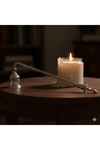 İthal El yapımı Gümüş Vintage Mum Söndürücü Mum Söndürme Aleti