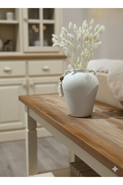 DOAHOMECONCEPT Kulplu Dokulu Küp Rustik Bohem Modern Tarz Taş Dekoratif Vazo