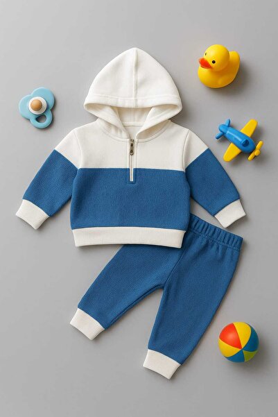 ciobaby Erkek Bebek Kapüşonlu 2'li Takım
