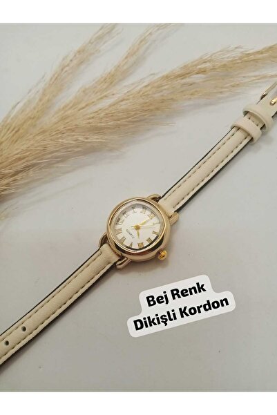 Brality ساعة يد نسائية جديدة ذات لون بيج ريترو بسيطة وأنيقة tt0140