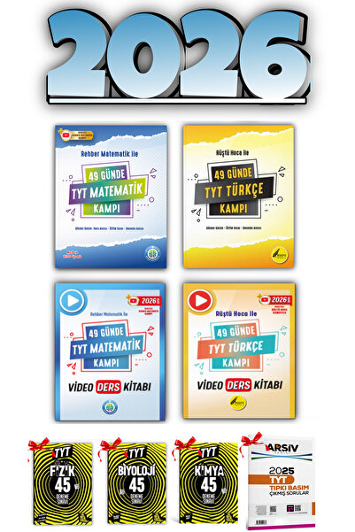 REHBER MATEMATİK YAYINLARI Tyt 49 Günde Video Ders Notları Ve Soru Bankası Rü...