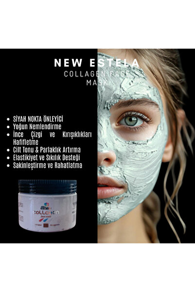 new estela COLLAGEN YÜZ MASKESİ ,PROFESYONEL BAKIM 400GR