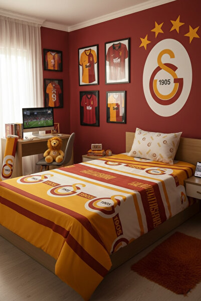Galatasaray ŞAMPİYON ''Imperial Lion'' NEVRESİM SETİ 160 X 220 cm
