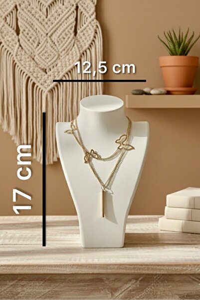 HD1001 Takı Standı Kolye Mankeni Modern Bohem Dekor Aksesuar Sunum Büstü