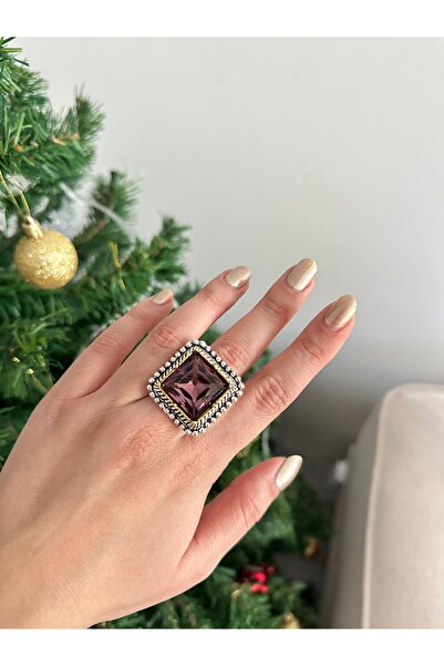 Charmist خاتم من الفولاذ بتصميم زر