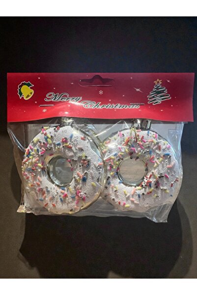 Yenigeldi Donut yılbaşı Süsü Seti Yılbaşı Ağacı Tatlı Süsleri Yılbaşı Dekoratif Asılı Süsler Ağaç Dekorasyonu