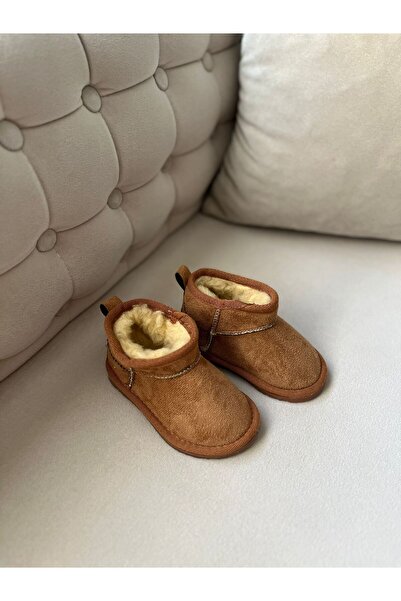 Eymen kids Erkek kız çocuk kahverengi içi kürklü bot ayyakabı(dar kalıptır bir beden büyük alınız)