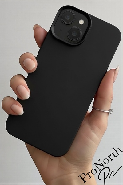 ProNorth Iphone 15 Uyumlu Kılıf Logolu Lansman Soft Yumuşak Içi Kadife Siliko...