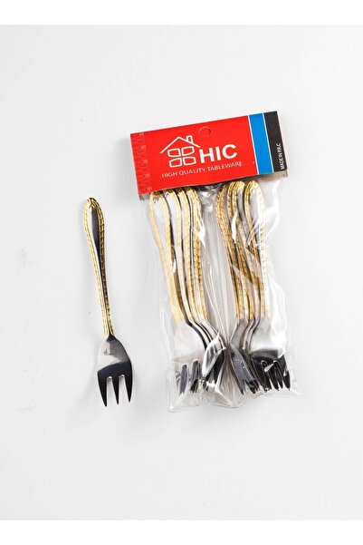 HIC 12-Piece Stainless Steel Dessert Fork Set