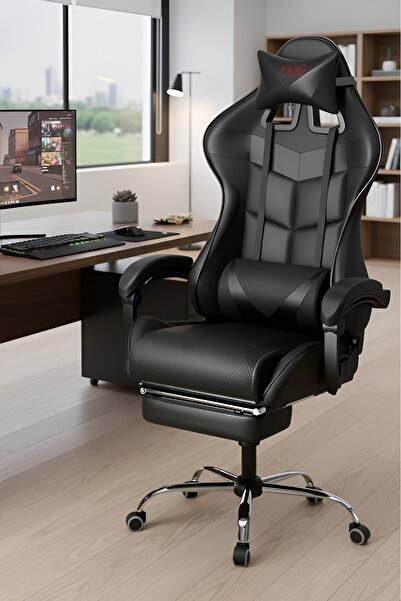 EGG Gaming Chair PU Leather, Metal Base, High Back, Lumbar & Headrest Support, Adjustable Armrest