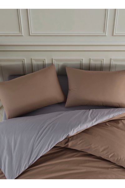 NazeninHome Ranforce 100% Cotton Pillowcase Set of 2 Dark Brown
