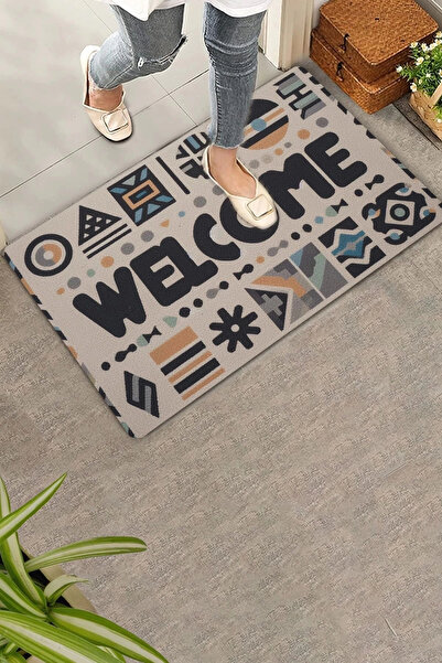 Valerine Life Covoraș de bun venit cu tematică geometrică boemă 45x70cm