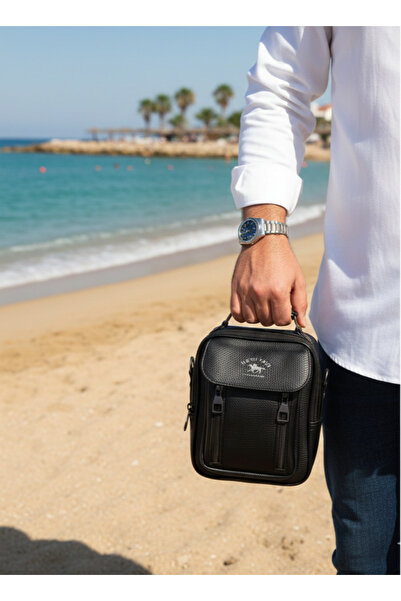Newish Polo Postacı Çapraz El ve Omuz Askılı Telefon Bölmeli Orta Boy Çanta-V...