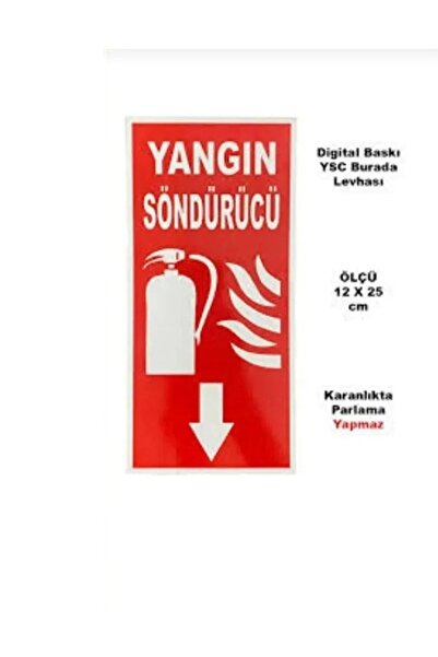ünalgrup Yangın Tüpü Söndürme Cihazı Levhası Kolay Montaj İş Yeri Apartman Uy...