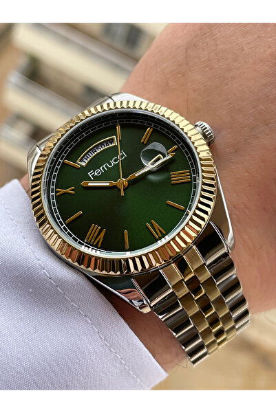 Ferrucci 2 Yıl Garantili Takvimli Erkek Kol Saati