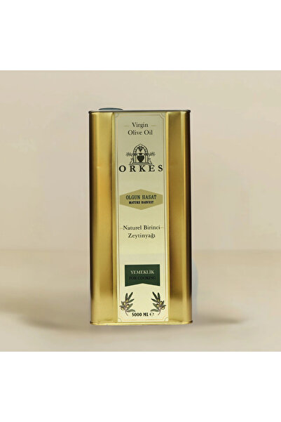 ORKES Naturel Birinci Zeytinyağı 5 Litre| Sıcak Yemekler İçin Zeytinyağı | Ye...