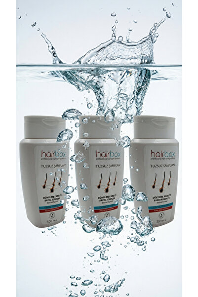 hairbox professional hair care products Tuzsuz Şampuan , Saç Dökülmesi Karşıtı , Saç Bakım Ekonomik Set 3 Adet