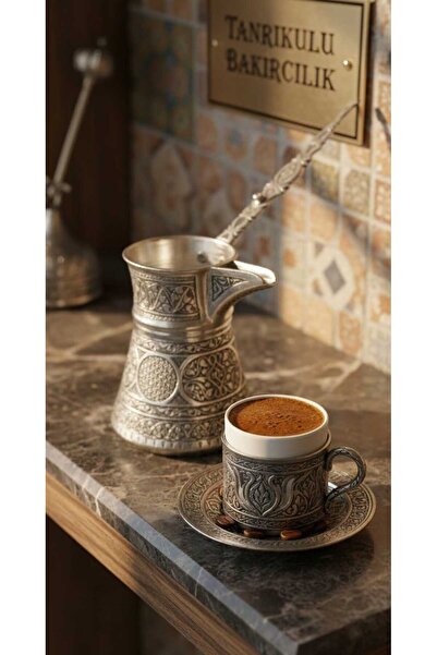 Tanrıkulu Bakırcılık Bakır Osmanlı Cezve Özel İşçilik Oyma Nakış