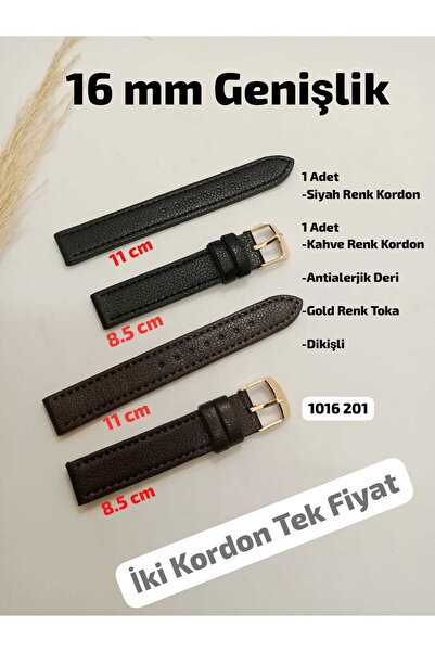 Brality 16 mm Compatible Women's Watch Band-(2 in One) Dark Brown and Black M...
