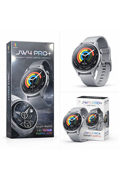 Teknoland Park JW4 PRO + akıllı saat 1.53 inç yuvarlak ekran IP67 su geçirmez...