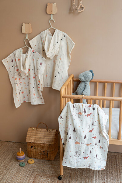 Duckyboo %100 Pamuk Müslin Bebek Panço-Moonloops