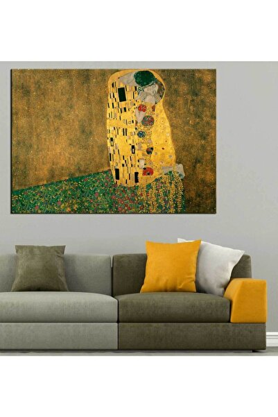 caddeko Gustav Klimt Öpüş Kanvas Tablo Dkmr180 70x100cm