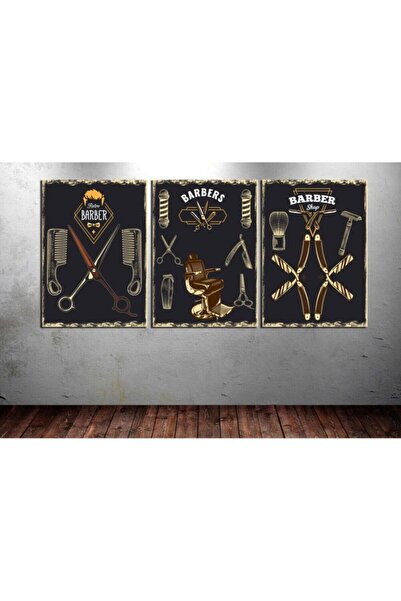 caddeko Berber Malzemeleri Dekoratif Üçlü Kanvas Tablo 3 Adet 70x100cm Dkm-k24