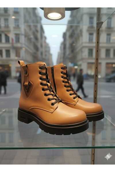 POOMA Kadın Taba Hakiki Deri Dolgu Tabanlı Günlük Bot