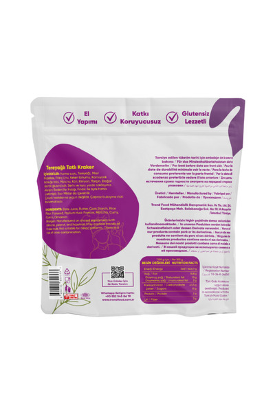 TREND FOOD Glutensiz Sağlıklı Cips Alternatifi Tatlı Karker| 50 g | Besleyici, Doğal, Fit, Temiz içerikli