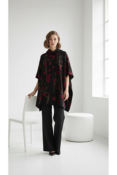 Uludağ Triko Embossed Hooded Kepenek