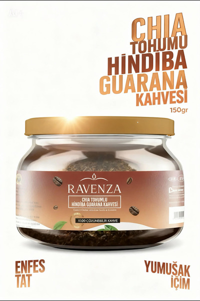 ravenza Chia Tohumlu Hindiba Guarana Kahvesi 1 Aylık (60 Kullanım ) Net 150gr