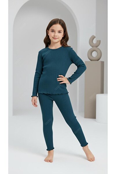 Gündüz tekstile Girl's Suit Handkerchief Overlocked Casual Combed Cotton Suit...