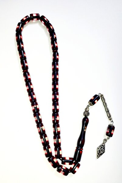 ŞAHBEY TESBİH سبحة من حجر السورمي الأحمر / خيط أسود