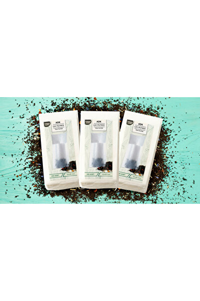 ADK 200 قطعة من فلتر الشاي الطبيعي بدون مصفاة