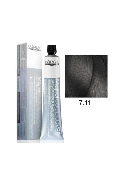 L'oreal صبغة شعر كريمية من ماجيريل بلون أشقر رمادي غامق، غطاء بارد 7.11