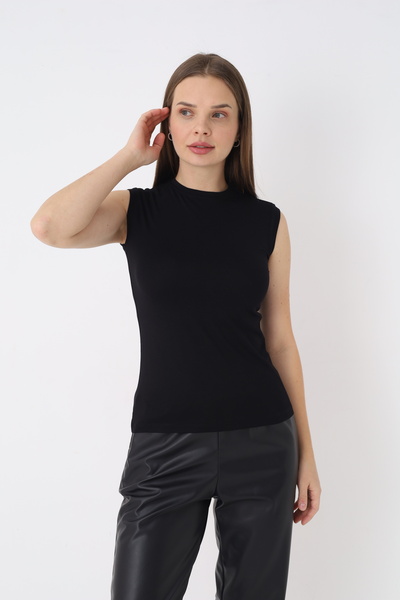 SIR İç Giyim Women's Black Sleeveless Crew Neck Bodysuit