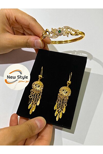 NEW STYLE متجر نيو ستايل يقدم طقم اكسسوار شبيه وبديل للذهب يأتي بعلبة - انظر التفاصيل في مميزات المنتج