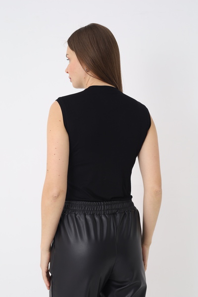 SIR İç Giyim Women's Black Sleeveless Crew Neck Bodysuit