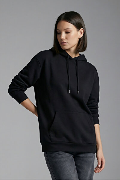 Berka 3 إنيريج كيه بغطاء رأس سويت شيرت بجيوب مزودة ببطانة من الصوف، قصة مريحة، قطن بجيوب مزدوجة